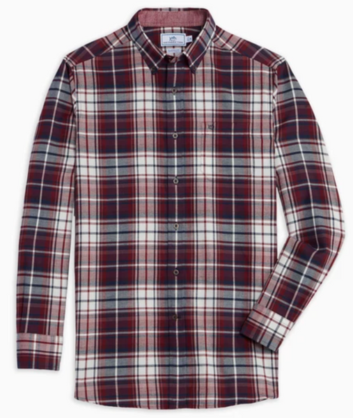 Southern Tide Men's Flannel Purser Plaid Sport Shirt