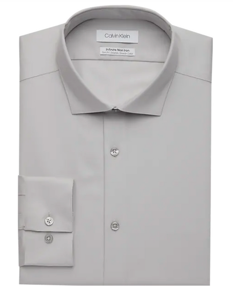 Light Grey Slim Fit Dress Shirts