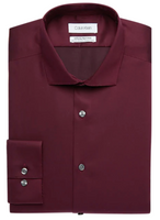 Burgundy Slim Fit Dress Shirts