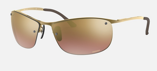 Ray-Ban RB3542 CHROMANCE Lenses: Polarized Purple Chromance Mirror  +  Frame: Brown, 3542