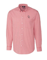 Oklahoma Sooners Cutter & Buck Easy Care Stretch Gingham Mens Big and Tall Long Sleeve Dress Shirt