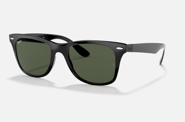 Ray-Ban WAYFARER LITEFORCE Lenses: Polarized Polarized Green Classic G-15  +  Frame: Black, 4195