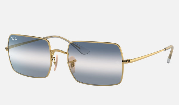 Ray-Ban RECTANGLE 1969 BI-GRADIENT Lenses: Clear Blue Gradient  +  Frame: Gold, 1969