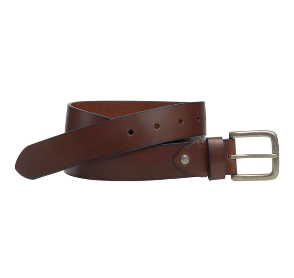 Johnston & Murphy Rivet Belt Dark Brown