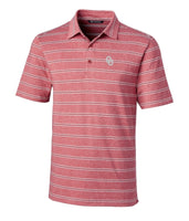 Oklahoma Sooners - Cutter & Buck Forge Heathered Stripe Stretch Mens Polo