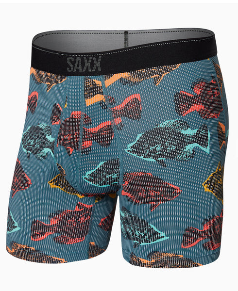 SAXX QUEST Boxer Brief / Shadow Fish - Storm Blue