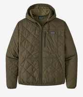 Men’s Diamond Quilted Bomber Hoody Basin Green