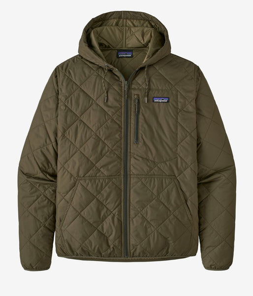 Men’s Diamond Quilted Bomber Hoody Basin Green