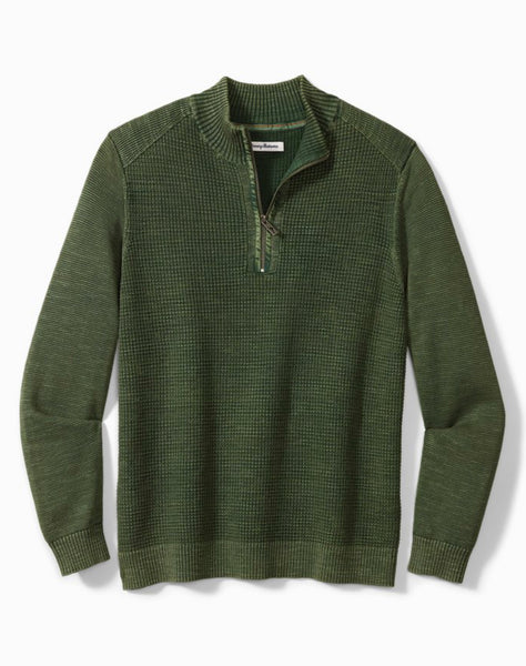 Tommy Bahama Sandover Half Zip Palm Verde