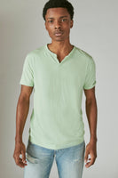 Lucky Brand Venice Burnout Notch Neck Tee