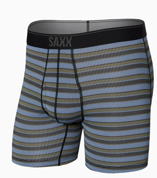 SAXX QUEST Quick Dry Mesh Boxer Brief / Solar Stripe - Twilight