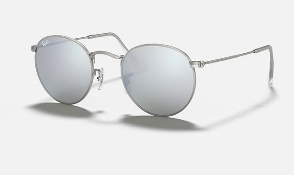 Ray-Ban ROUND FLASH LENSES Lenses: Silver Mirror  +  Frame: Silver
