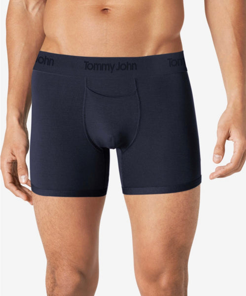 Tommy John Second Skin Boxer Brief 4” Inseam Dress Blue