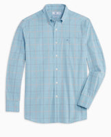 Southern Tide Coastal Passage Almaco Plaid Sport Shirt Dream Blue