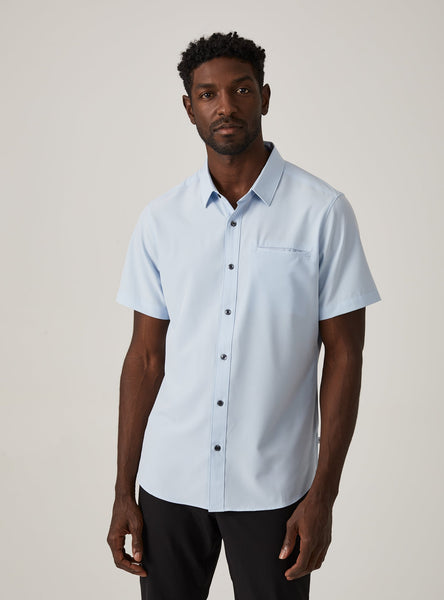 7 Diamonds Solid Grant Short Sleeve Shirt