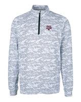 Texas A&M Aggies Cutter & Buck Traverse Camo Print Stretch Quarter Zip Mens Pullover