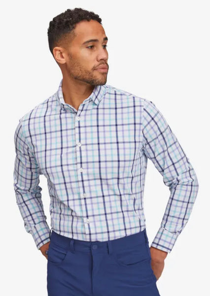 Mizzen + Main Lavender Blue Plaid