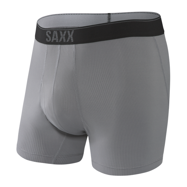 SAXX QUEST Quick Dry Mesh Boxer Brief / Dark Charcoal